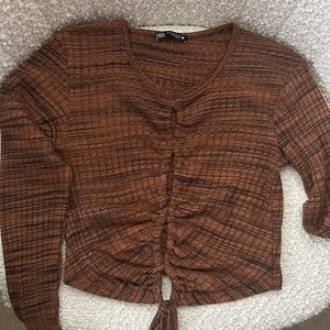 Long Sleeve Zara crop top